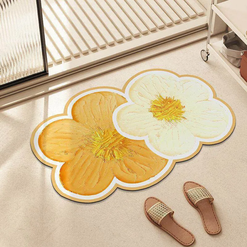 Blumenförmiger Teppich
