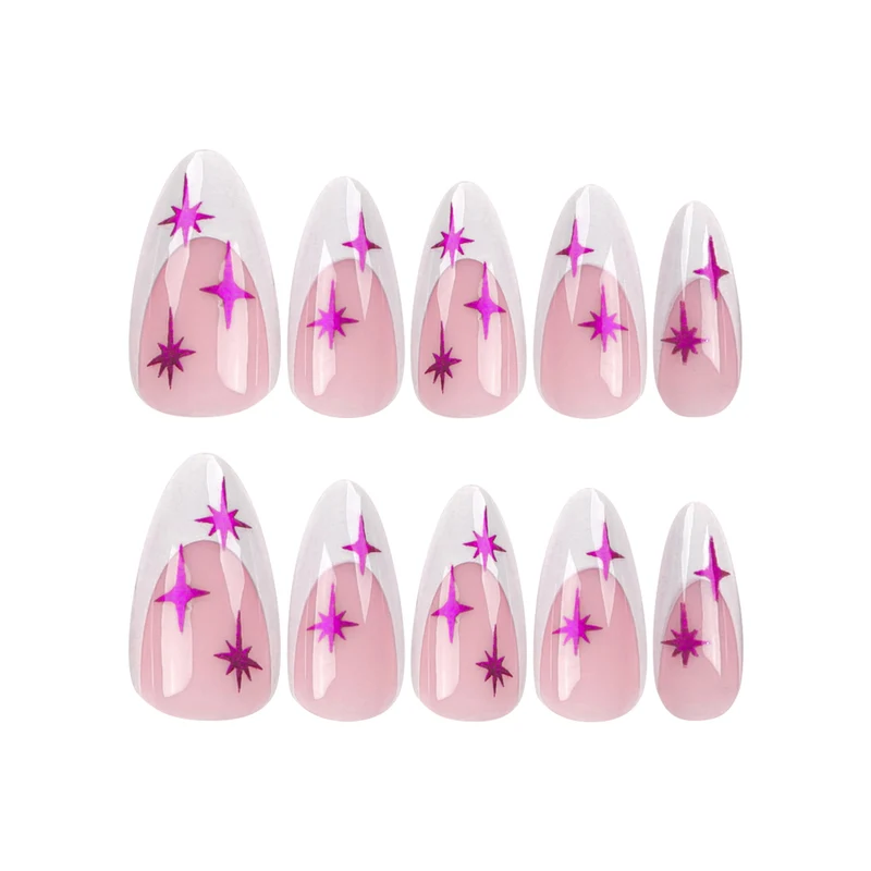 Kunstvolle Stiletto-Nägel mit modernem Design und Glitzerdetails Karnz
