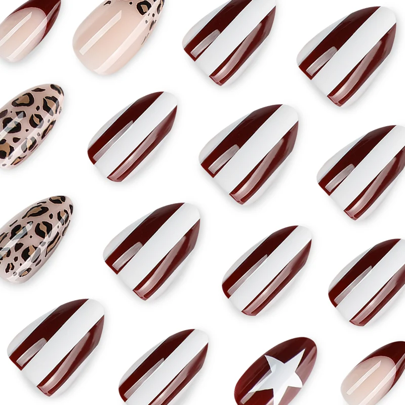 Kunstvolle Stiletto-Nägel mit Leopardenmuster und eleganter Glitzerverzierung Karnz