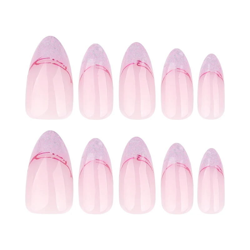 Kunstvolle Stiletto-Nägel mit Glitzer- und Ombre-Design Karnz