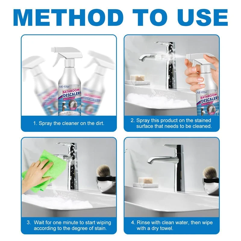 Bathroom Cleaning and Descaling Foam with 60ml Spray Descaler