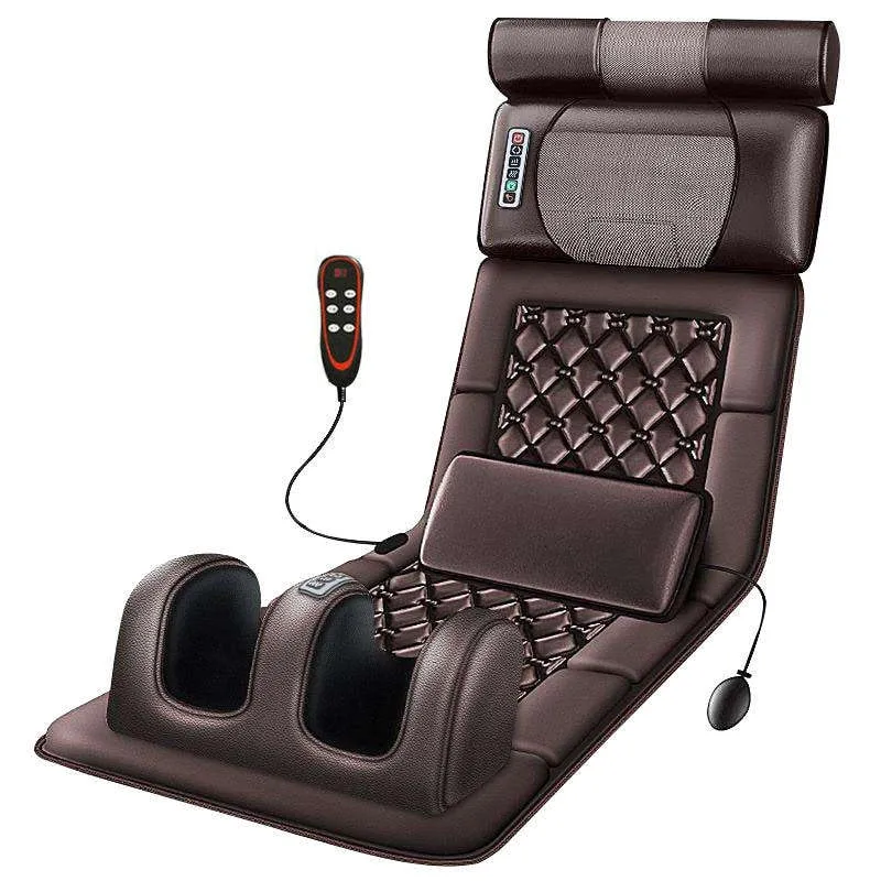 Heated Massage Mat for a Chair with Neck and Foot Massager, Foldable, Foot Massage