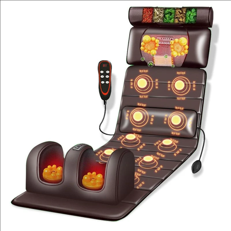 Heated Massage Mat for a Chair with Neck and Foot Massager, Foldable, Foot Massage