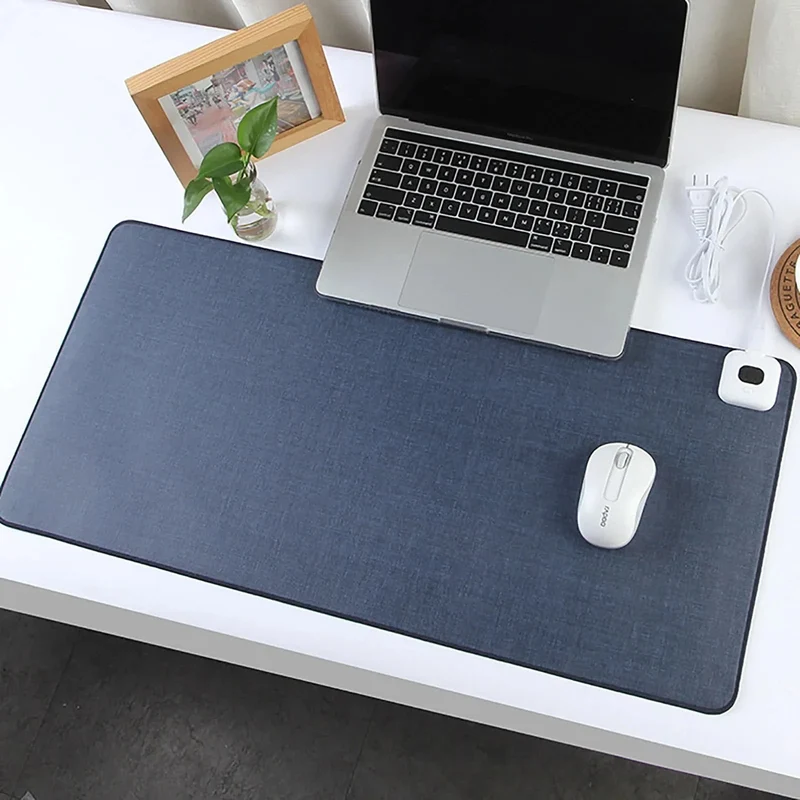 Heated Desk Mat with Temperature Control and Textured Surface