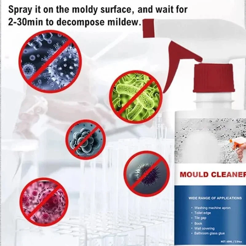Mold and Mildew Remover for Walls, Home Cleaning Spray, 60 ml Treatment