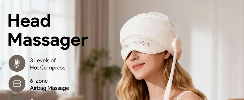 Head and Eye Massager with Heating, Air Compression, and Hair Function