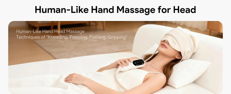 Head and Eye Massager with Heating, Air Compression, and Hair Function