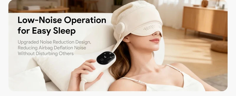 Head and Eye Massager with Heating, Air Compression, and Hair Function