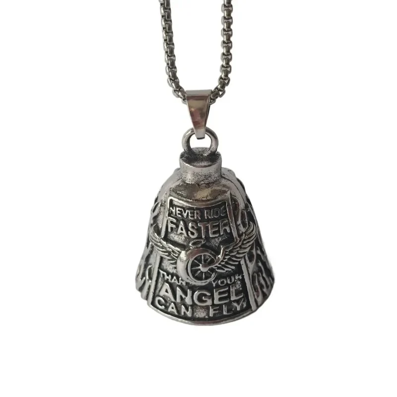 Halloween Motorcycle Bell Lucky Charm Metal Engraved