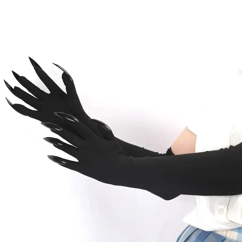 Halloween Long Gloves with Claws Witch Costume Party