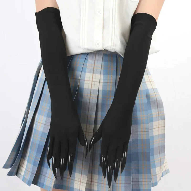 Halloween Long Gloves with Claws Witch Costume Party