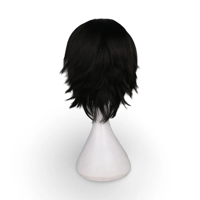 Women's Halloween Anime Cosplay Wig with Black Bangs and Layered Strands