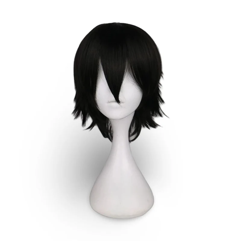 Women's Halloween Anime Cosplay Wig with Black Bangs and Layered Strands