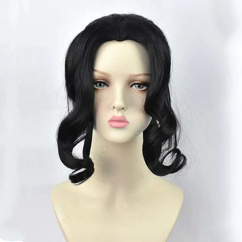 Women's Halloween Anime Cosplay Wig with Black Bangs and Layered Strands