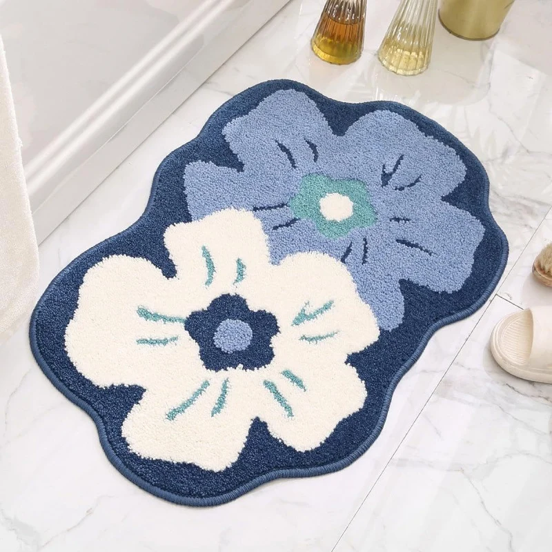 Blumenmuster Badematte