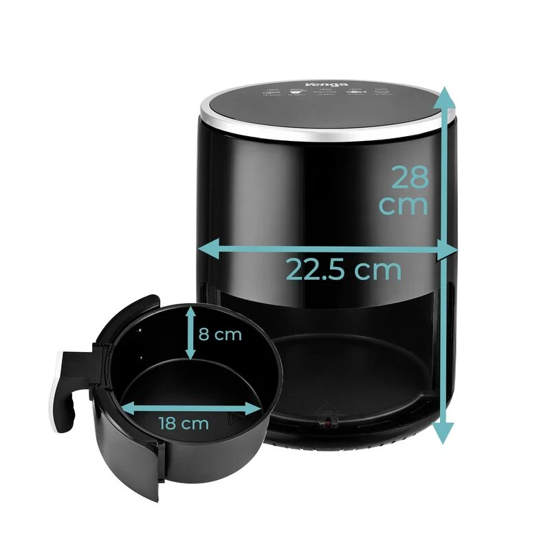 B-Ware Venga Heißluftfritteuse Fritteuse Airfryer 25l Thermostat 80–200°C Touchscreen