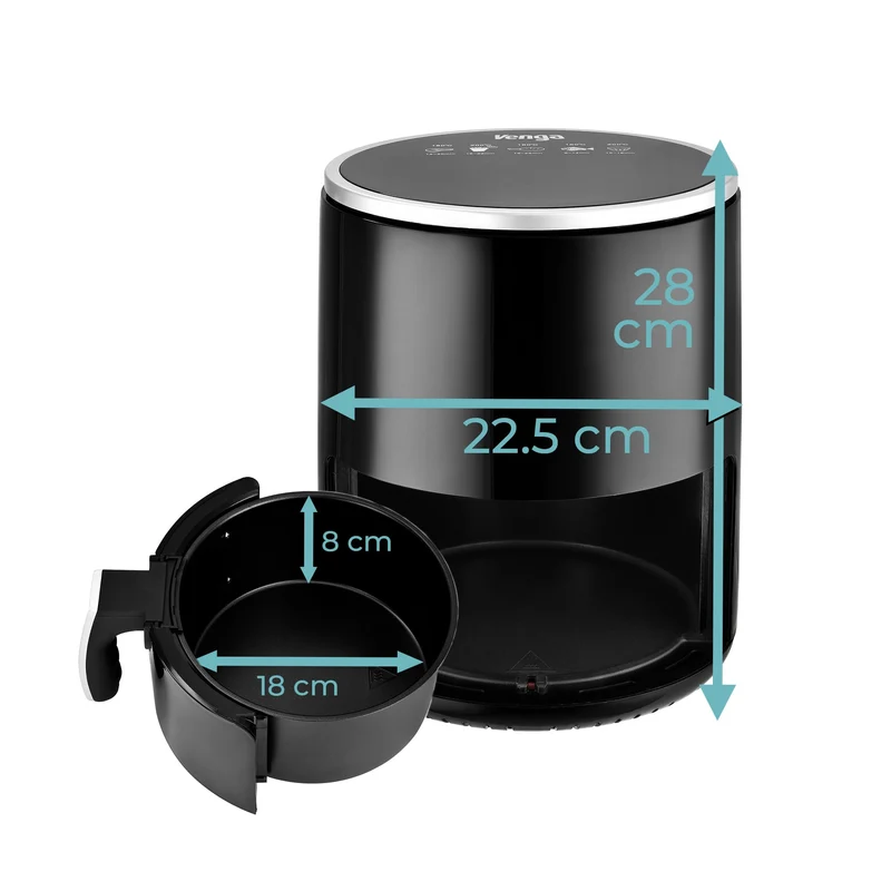 B-Ware Venga Heißluftfritteuse Fritteuse Airfryer 25l Thermostat 80–200°C Touchscreen