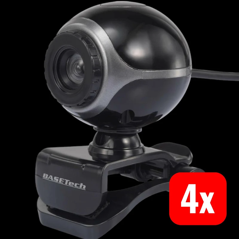 B-Ware Bastech Classic BS-WC-01 Webcam Kamera 640 x 480 Pixel Klemm-Halterung 4 STÜCK