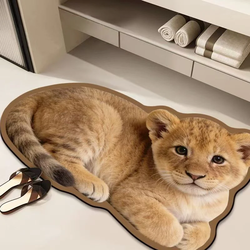 Gemütliche katzenförmige Badematte