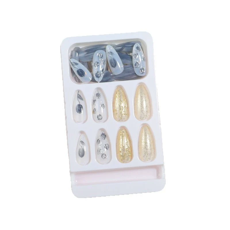 Künstlerisches Stiletto Press-On Nageldesign Karnz