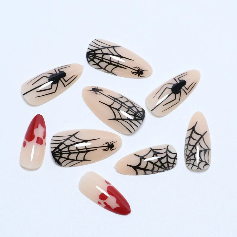 Künstlerisches Spinnen-Design-Nagelset Karnz