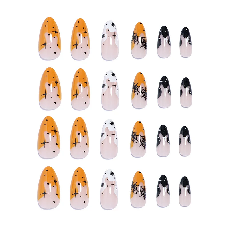 Künstlerisches Halloween-Themen Press-On Nagelset Karnz