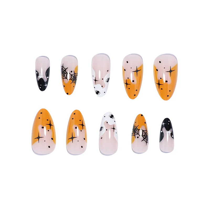 Künstlerisches Halloween-Themen Press-On Nagelset Karnz