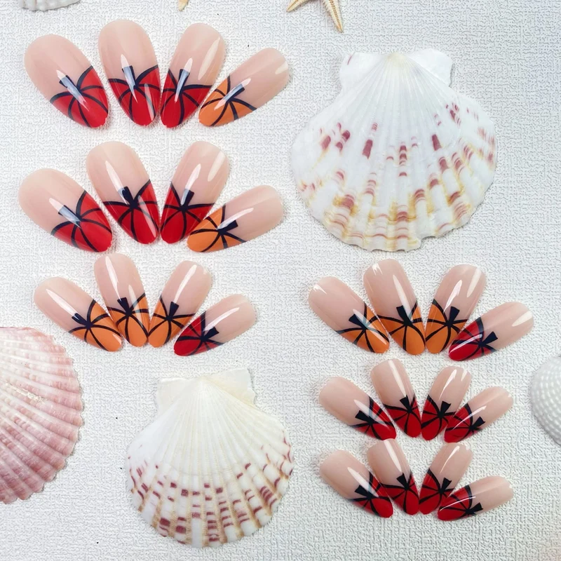 Künstlerisches Basketball-Themen Press-On Nail Set Karnz
