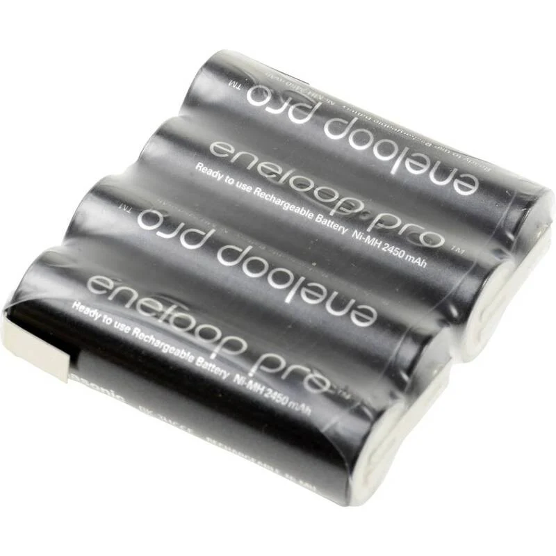 B-Ware Panasonic eneloop Akkupack Batterie Mignon Z-Lötfahne NiMH 4x 4.8V 2450mAh