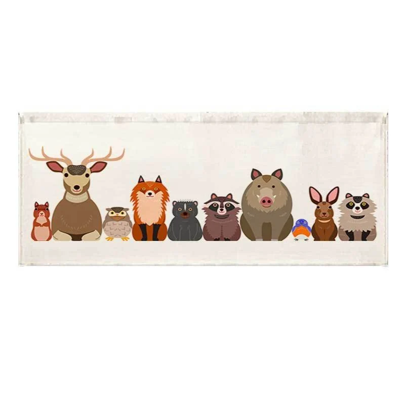 Illustrierte Panda-Familie Leinwand Wandkunst für das Kinderzimmer