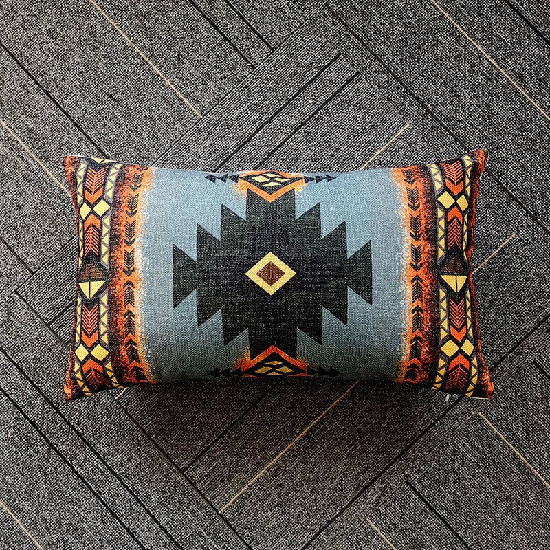 Ikat-Print Quadrat Decorative Throw Kissenbezug mit verborgener Reißverschluss