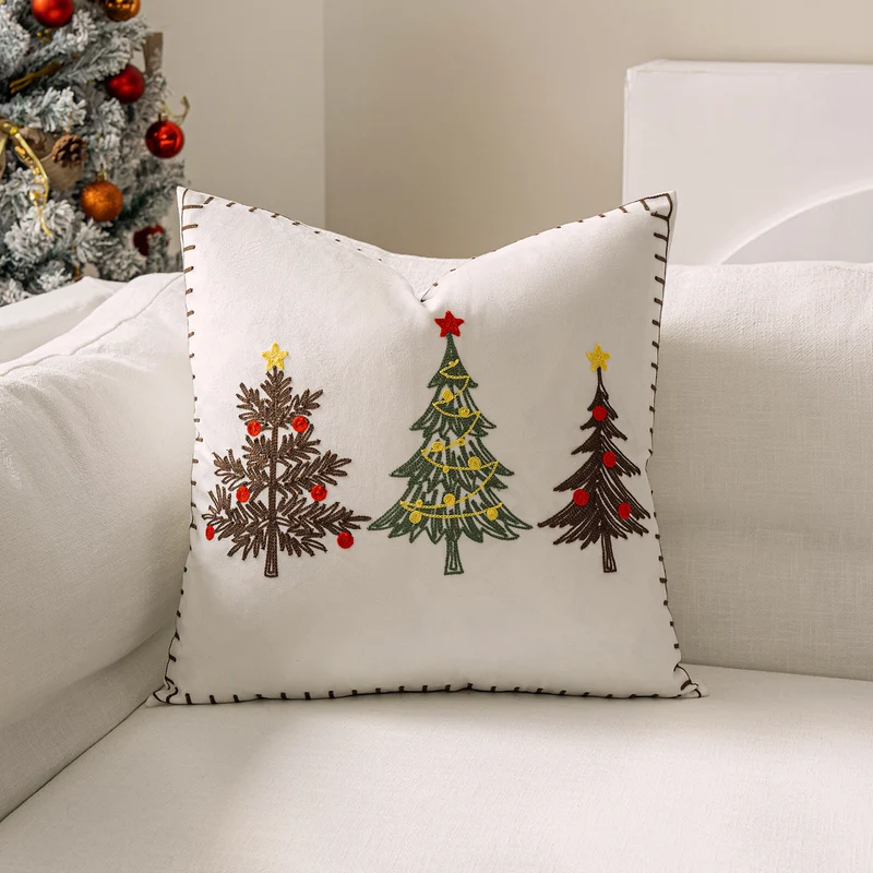 Dekoratives Weihnachts-Wurfkissen mit Hirschsilhouette