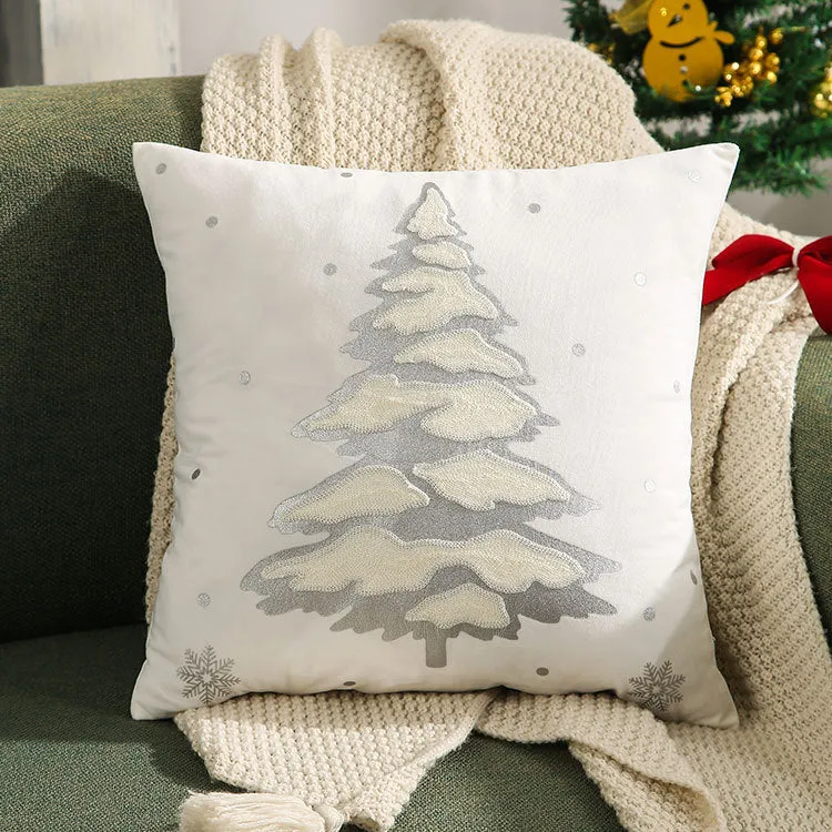 Dekoratives Weihnachts-Wurfkissen mit Hirschsilhouette