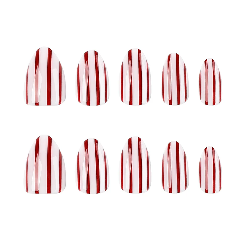 Kunstvolle Nailart mit gestreiftem Design Karnz