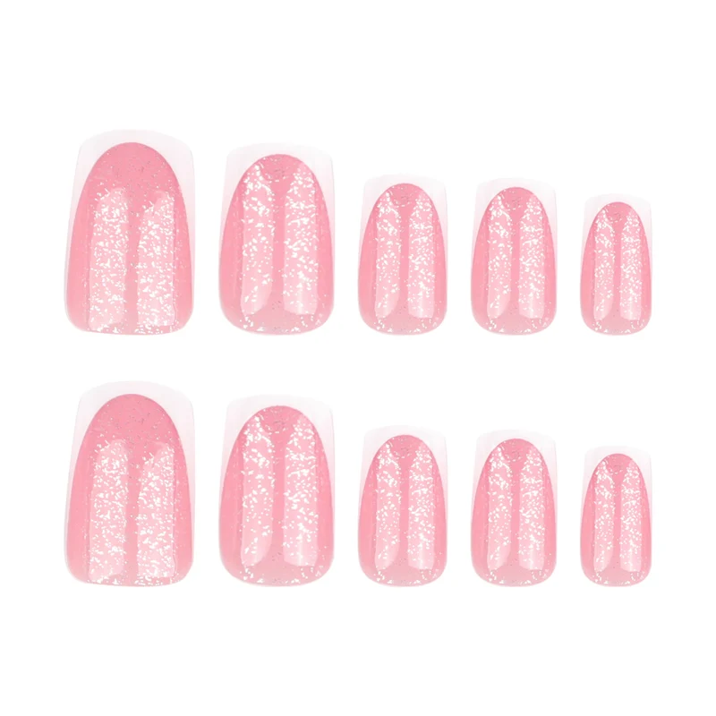 Kunstvolle Nagelverzierungen mit Glitzer und French-Tip Karnz