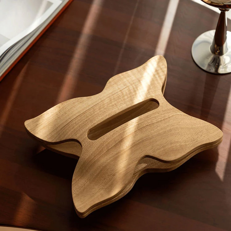 Künstlerischer Holzboxhalter für Taschentücher