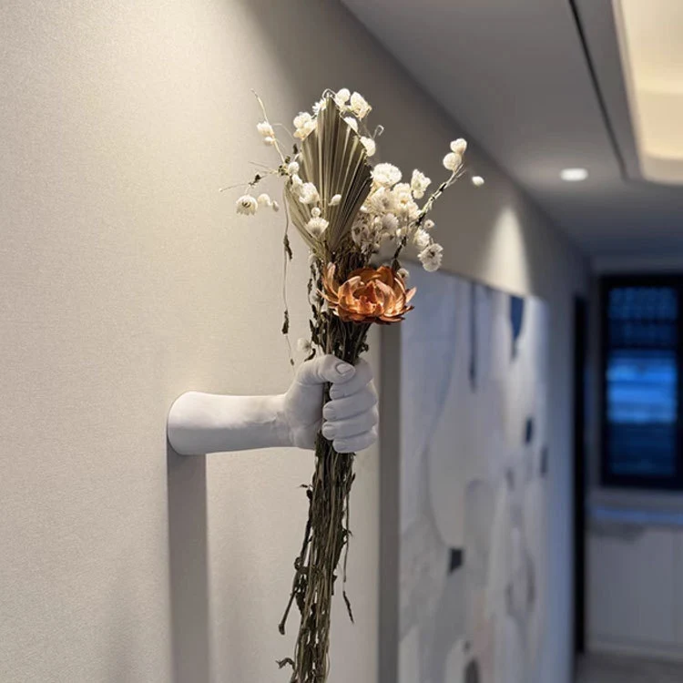 Künstlerischer Wandmontierter Blumenhalter