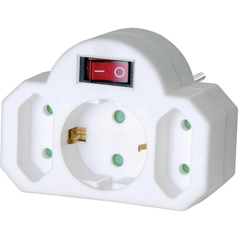3x B-Ware Brennenstuhl Adapter-Schutzkontakt Euro-Steckdose Steckdosenleiste 3 STÜCK