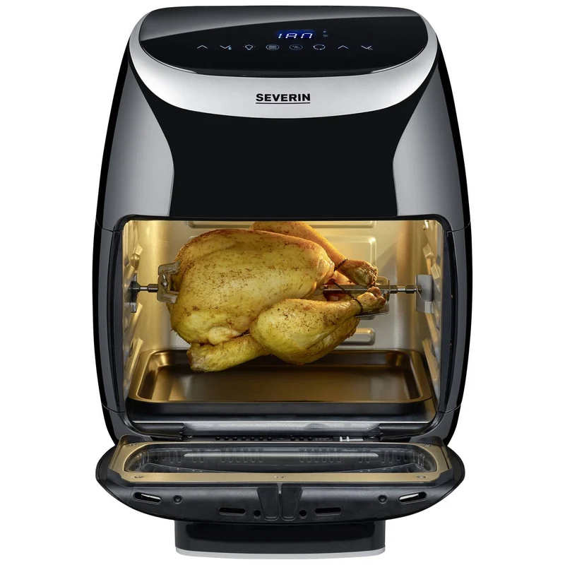 B-Ware Severin Fritteuse FR 2446 Heißluftgarer Airfryer Heißluftfunktion schwarz 11L