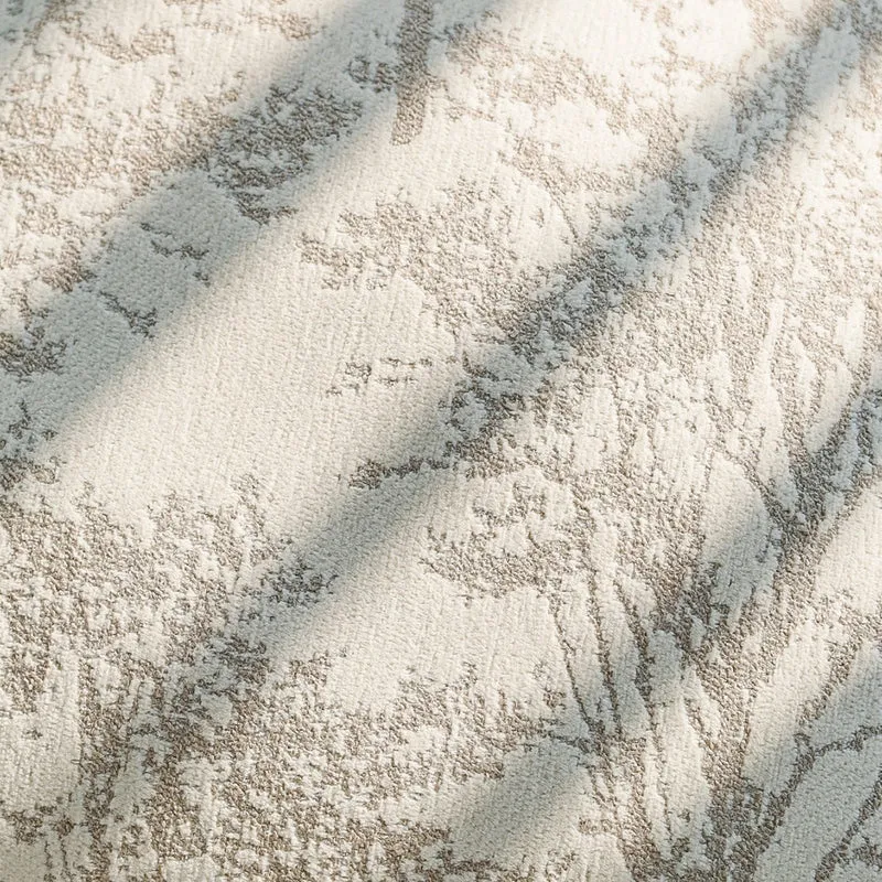 Quadratischer Zierkissenbezug mit feinem Waldmuster‑Jacquard und Samt-Keder Karnz