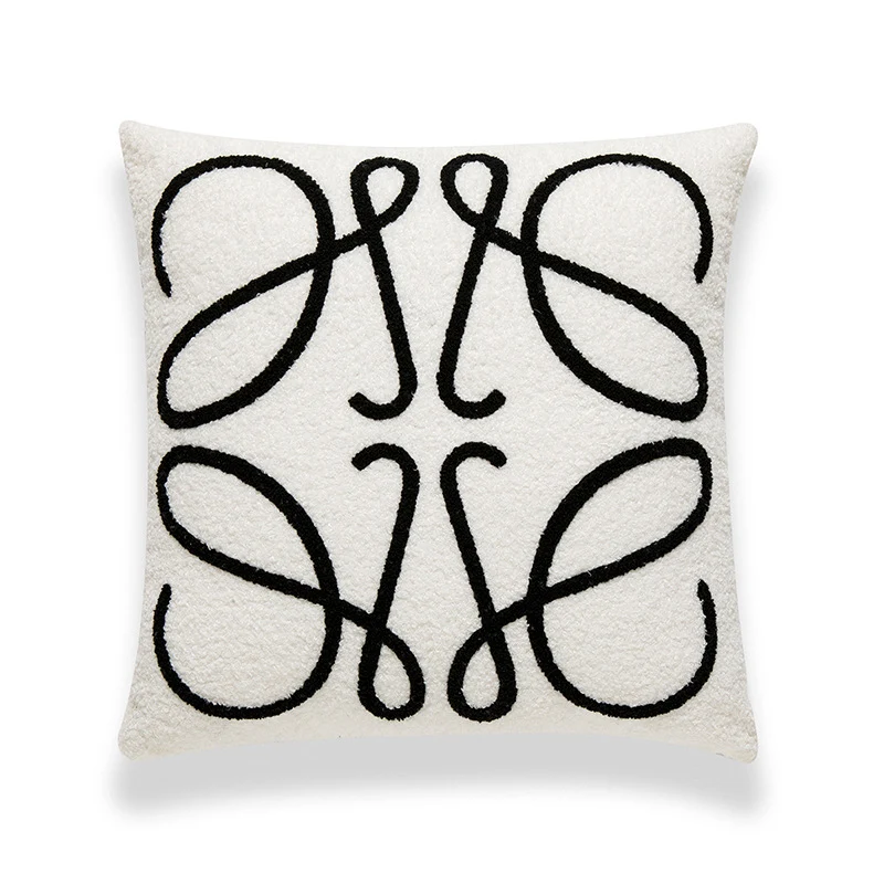 Quadratischer Luxus-Kunstfell-Kissenbezug mit geripptem Wellenvlies und samtweichem Finish Karnz