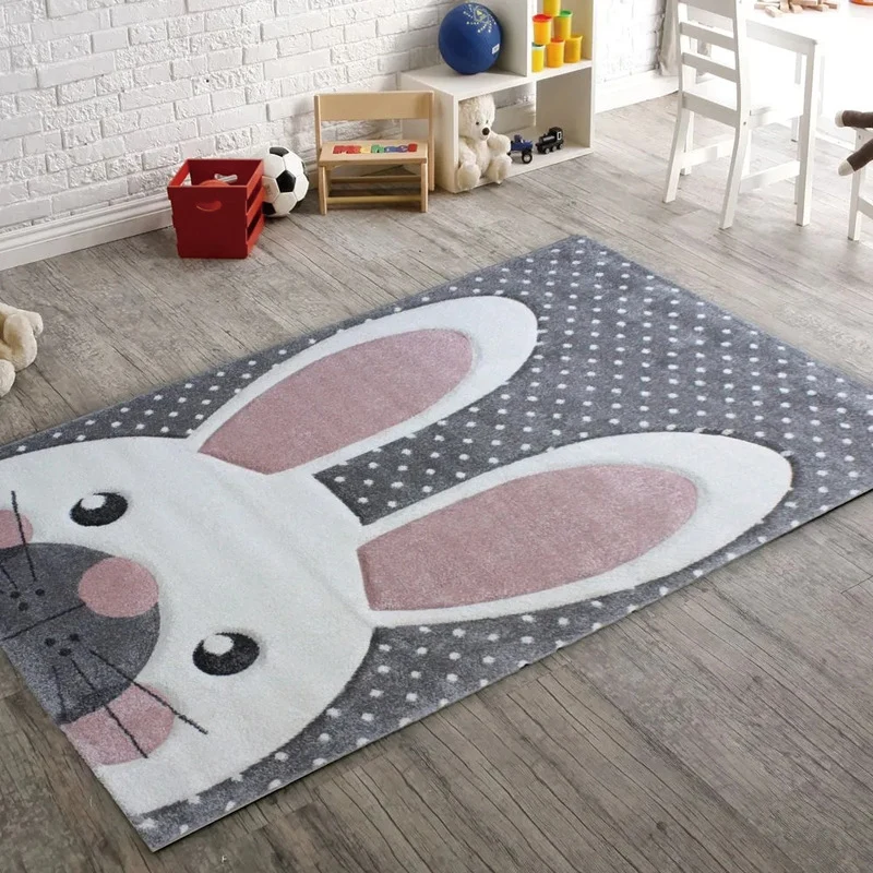 Verspielter katzenmotivierter Teppich