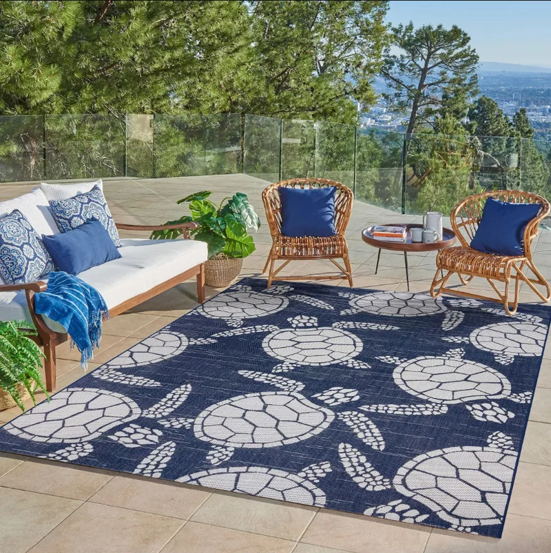 Mehrfarbiger Outdoor-Teppich