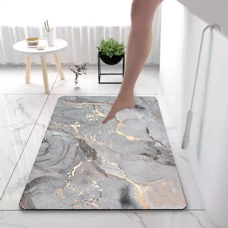 Abstraktes Marmor Design Badematte