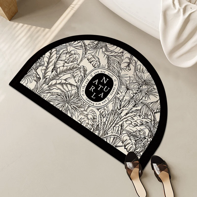 Vintage-inspirierten floral Halbmond-Badmatte