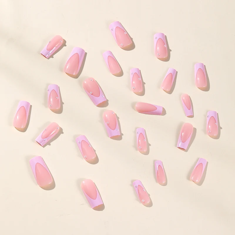 Elegante 3D Perlenakzent-Nagelkunstverlängerungen Karnz