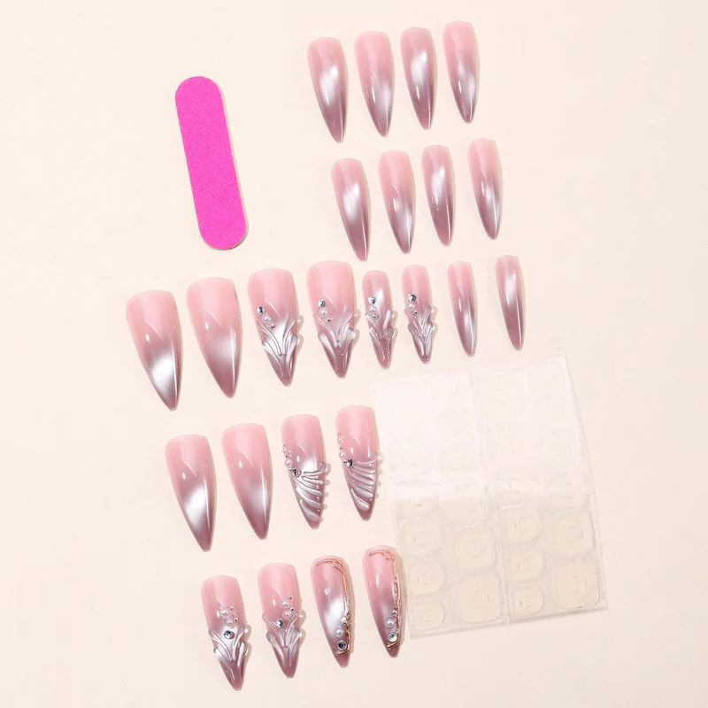 Elegante 3D-Gel-Nagelkunstverlängerungen Karnz