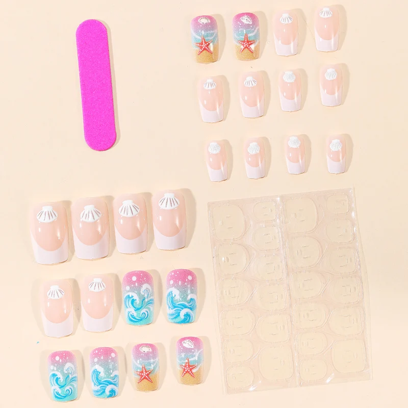 Beach-Inspired 3D Nagelkunst Set Karnz