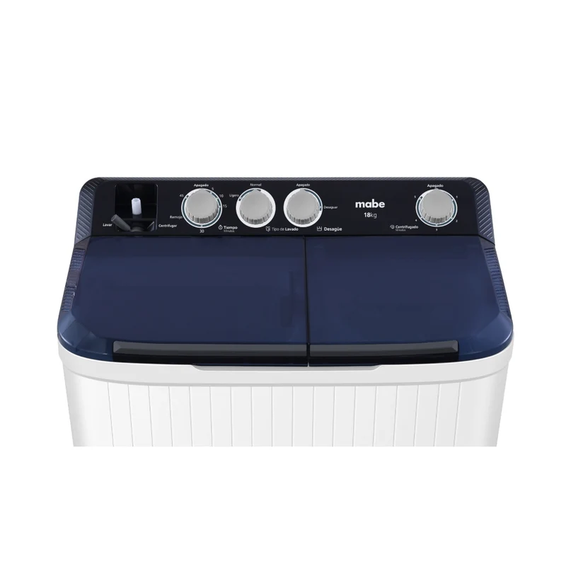 Mabe Lavadora Semiautomática 18 Kg, Blanco (LMDX8124HBAB0)