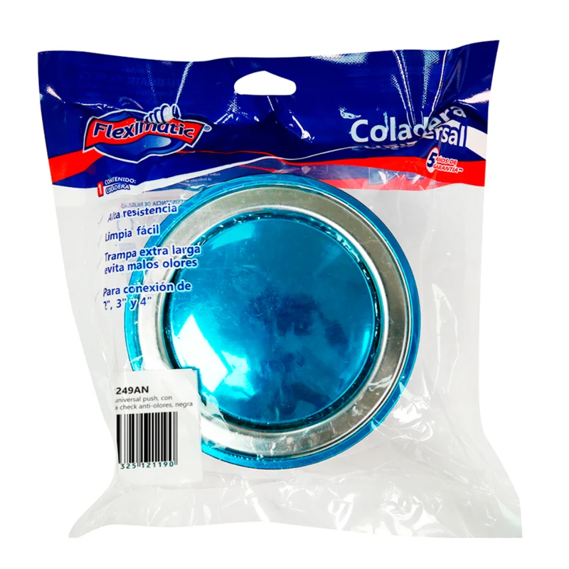Fleximatic Coladera Universal Redonda Push Antiolores